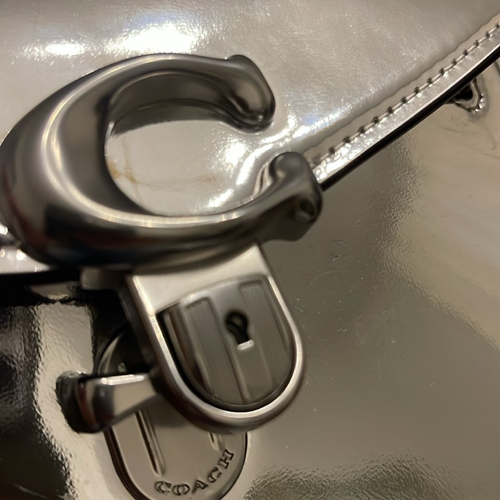 Coach Metallic Silver Crossbody Bag - Picture 15 of 16